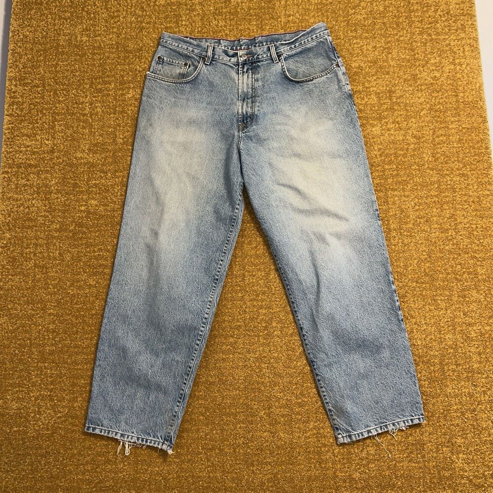 Vintage 90s Lucky Brand Dungarees Gene Montesano Jeans Mens 38 Made in USA FLAWS